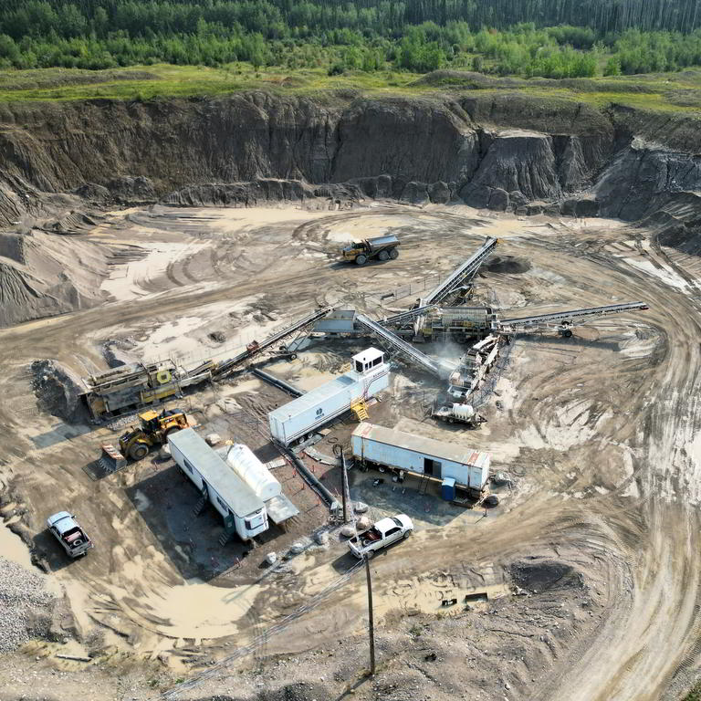 Aggregate operation aerial view
