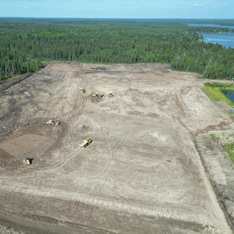 Earthmoving operations aerial view